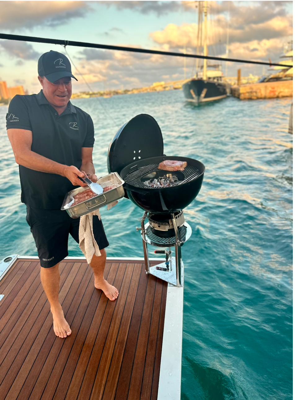 Chef at work on deck