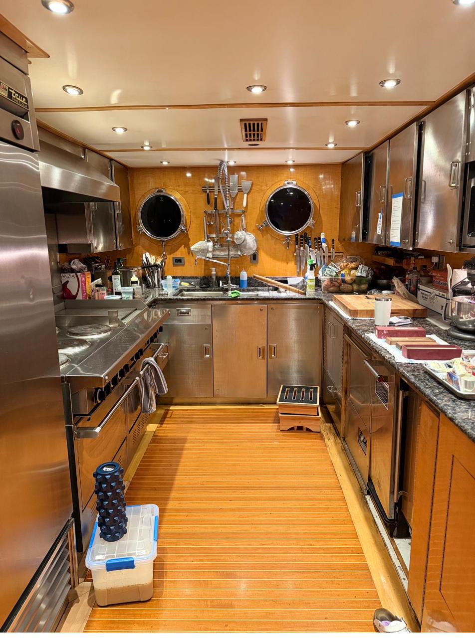 Real superyacht galley